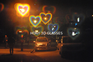 Impresión de los vidrios 250g Customzed del papel del arco iris de los vidrios de la difracción del corazón