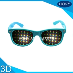 Vidrios de moda de los fuegos artificiales del clip 3D del tirón con el OEM/el ODM de las lentes de la difracción