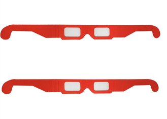 Color rojo de los vidrios del papel 3D de la profundidad de la croma para la imagen EN71 ROHS del dibujo 3D