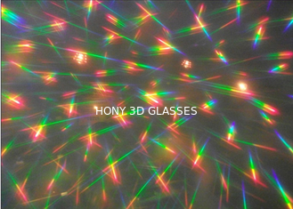 Los vidrios de los fuegos artificiales del arco iris de la prisma para la demostración del laser deliran - la difracción doble