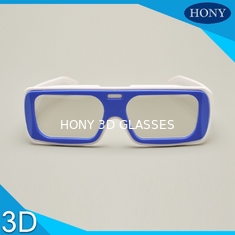 Vidrios polarizados lineares reutilizables 3D de IMAX blancos/marco azul para el adulto