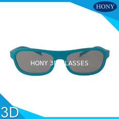 Vidrios polarizados lineares 3D, vidrios del ABS del cine de la película 3D con el marco azul