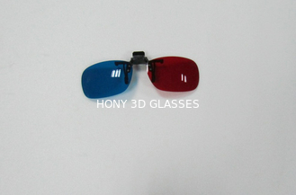 Clip sobre los vidrios rojos plásticos del verde 3D para la imagen y la película de la mirada 3D