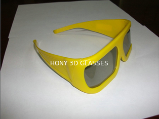 Vidrios polarizados lineares 3D del marco plástico amarillo para el museo de la tecnología