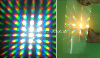 Tirón de moda ENCIMA de los vidrios de los fuegos artificiales del arco iris 3D de la difracción plásticos por días de fiesta